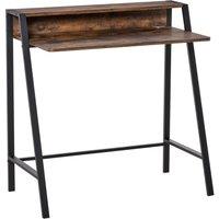 Rolipo 84 x 45cm Writing Desk With Storage Shelf in Brown | Size: 84 x 45 cm