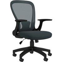 Rolipo Ergonomic Mesh Office Chair With Lumbar Support & Flip-Up Armrests in Grey