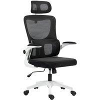Rolipo Ergonomic High Back Mesh Office Chair With Lumbar Support & Headrest in Black
