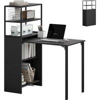 Rolipo Folding Desk With Shelf in Black