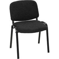 Rolipo Ergonomic Padded Meeting Office Chair With Curved Back in Black
