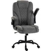 Rolipo Ergonomic Office Chair With Flip-Up Armrests & Adjustable Height in Grey