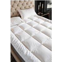 Living and Home 10cm Comfortable Quilted Mattress Topper in White | Size: Double