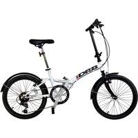 Dallingridge Freedom Folding Commuter Bicycle, 20 Wheel, 6 Speed - White