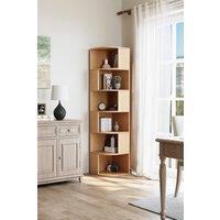 Garden Sanctuary 6-Tier Wooden Corner Storage Shelf in Natural