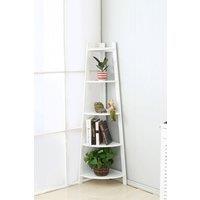 Living and Home Modern Corner Ladder On 5th Floor Of Plant Display in White