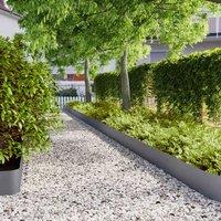 Berkfield Home Lawn Edgings 10 pcs Anthracite 20x103 cm Cold-rolled Steel in Silver