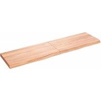 Berkfield Home Wall Shelf Light Brown 120x30x(2-4) cm Treated Solid Wood Oak