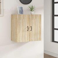 Berkfield Home Wall Cabinet Sonoma Oak 60x31x60 cm Engineered Wood in Brown | Size: 60 x 31 x 60 cm