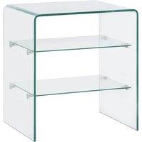 Berkfield Home Coffee Table 50x40x56 cm Tempered Glass in Clear | Size: 50 x 40 x 56 cm