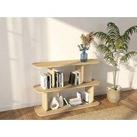 Vente-unique Shelving Unit With 2 Shelves - Light Natural & Beige - NELERIA