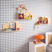sweeek Set of 3 cloud wall shelves for children's bedroom in Beige