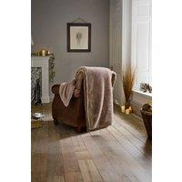 The Lyndon Company Ashford Supersoft Faux Fur Throw - 130 x 180cm Extra Warm Blanket in Fawn | Size: 130 cm x 180 cm