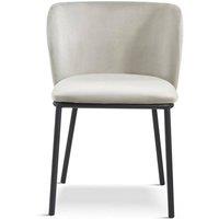 Lemon Pavilion MM Mandy Dining Chair - Crib 5 (Pack of 2) - Velvet - L48xW46.2xH75.5 cm in Light Grey
