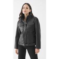 Bolongaro Trevor Women's Real Leather Mila Parka Jacket in Black | Size: Medium