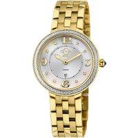 GV2 Women's Verona Swiss Quartz Watch White MOP Dial Sapphire Crystal in Gold