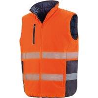 SAFE-GUARD by Result Men's Soft Touch Reversible Safety Gilet in Orange | Size: Small