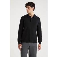 Nautica Men's Octavio LS Polo Shirt in Black | Size: XL