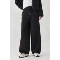 Hiccup Women's Barrel Fit Basic Raised Sweatpants in Black | Size: Small