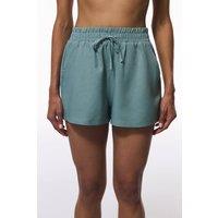 Penti Women's Elastic Waist Mid Rise Open Women's Shorts in Green | Size: XS