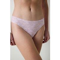 Penti Women's Invisible Laser Cut Lacy Brazilian Briefs in Baby Pink | Size: Medium