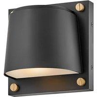 Netlighting Scout 1 Light Small Outdoor Wall Light Black IP44