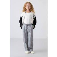 Tommy Life Youth Unisex Cotton Blend Pants in Grey | Size: 7-8 Years