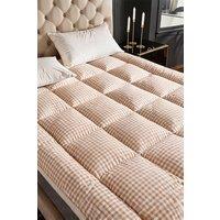Living and Home 10cm Comfortable Quilted Mattress Topper in Tan | Size: King