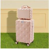 Living and Home 2-Piece Hard Shell Travel Suitcase Set in Pink