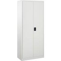 Rolipo Tall Lockable Steel Office Storage Cabinet With 4 Adjustable Shelves in White