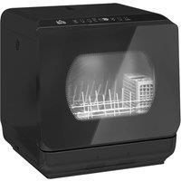 Rolipo Black Table Top Dishwasher with 6L Water Tank, 4 Place Settings