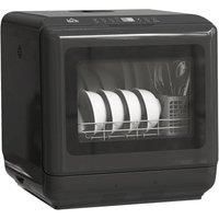Rolipo 6L Tabletop Dishwasher in Black with 5 Wash Modes