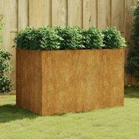 Berkfield Home Garden Raised Bed 120x80x80 cm Corten Steel in Brown | Size: 120 x 80 x 80 cm
