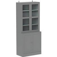 Rolipo Double Storage Display Cabinet in Grey