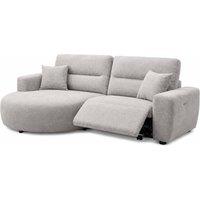 Furnishings For Less UK Denton Grey Left Hand Electric Recliner Chaise Sofa Chenille Fabric