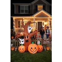 Living and Home 7 FT Halloween Inflatable Dead Tree in Orange