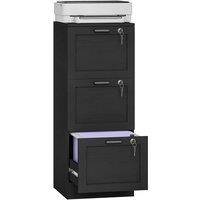 Rolipo 3-Drawer Lockable Filing Cabinet in Black