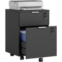 Rolipo 2-Drawer Lockable Filing Cabinet in Black
