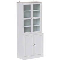 Rolipo Double Storage Display Cabinet in White