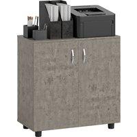 Rolipo 2-Tier Lockable Office Storage Cabinet in Grey