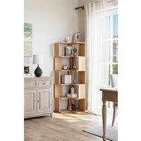 Garden Sanctuary 5-Tier Wooden L-shaped Corner Storage Shelf in Natural