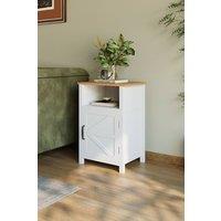 Garden Sanctuary Melamine-Faced MDF Bedside Table in White