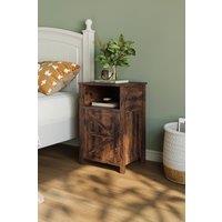 Garden Sanctuary Melamine-Faced MDF Bedside Table in Dark Brown