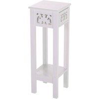 Garden Sanctuary French Accent Console Table: Slim Wooden Plant Stand with Drawer in White
