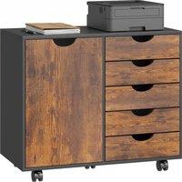 Rolipo Mobile Office Storage Cabinet in Brown