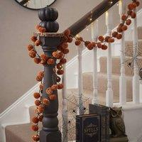 Garden Greatness Rustic Branching Velvet Pumpkin Garland in Orange | Size: 1 Pack
