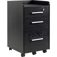 Rolipo 3-Drawer Lockable Filing Cabinet in Black
