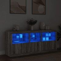Berkfield Home Sideboard with LED Lights Grey Sonoma 162x37x67 cm | Size: 162 x 37 x 67 cm