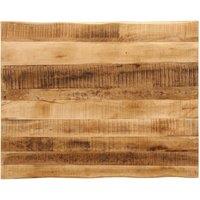 Berkfield Home Table Top Live Edge 110x80x3.8 cm Solid Wood Rough Mango in Brown