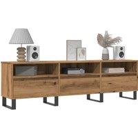 Berkfield Home TV Cabinet Artisan Oak 150x30x44.5 cm Engineered Wood in Brown